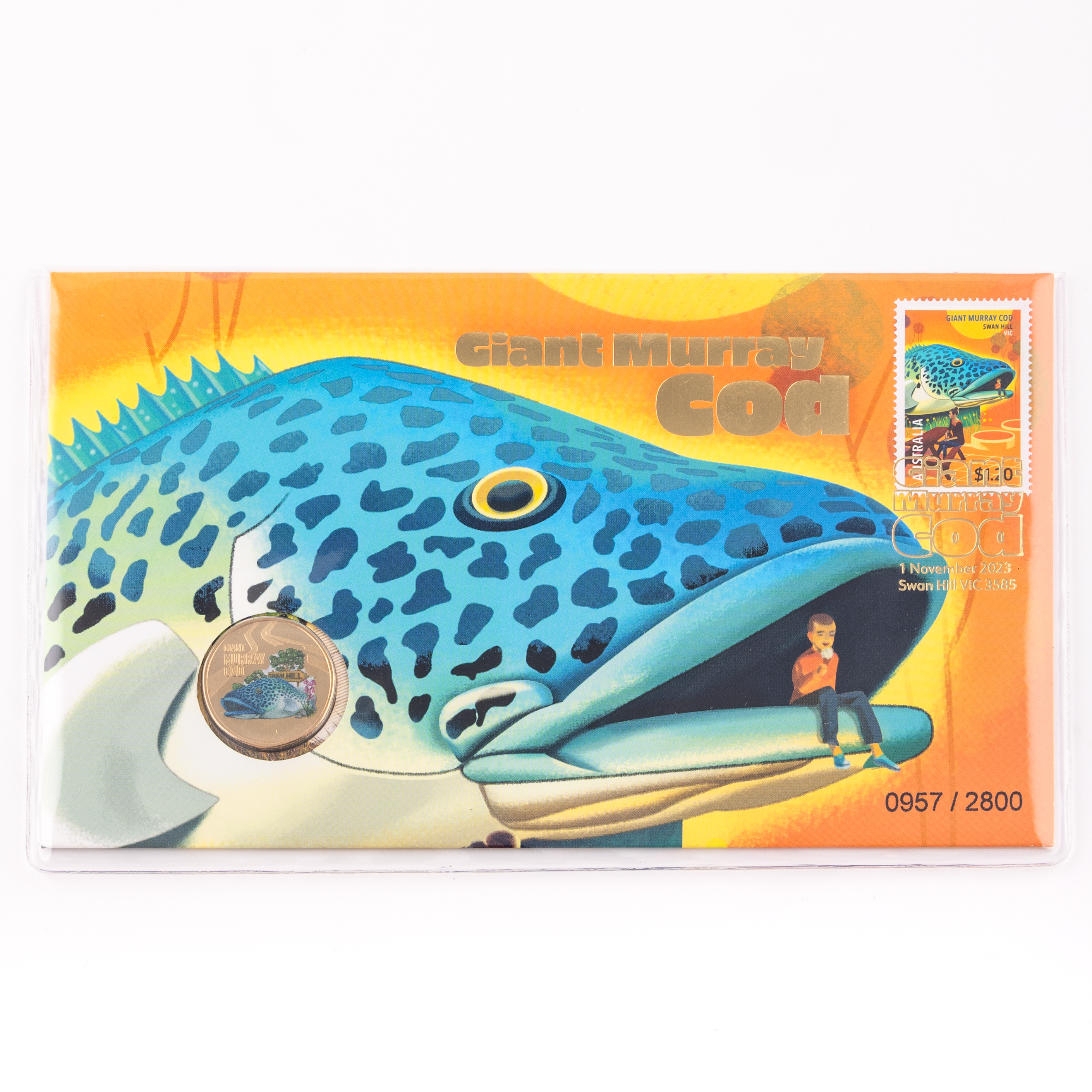 51 · Elizabeth II, Giant Murray Cod PNC, One Dollar, 2023,  UNC