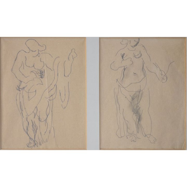Duncan Grant 'Standing Goddesses (Design for a Screen)'