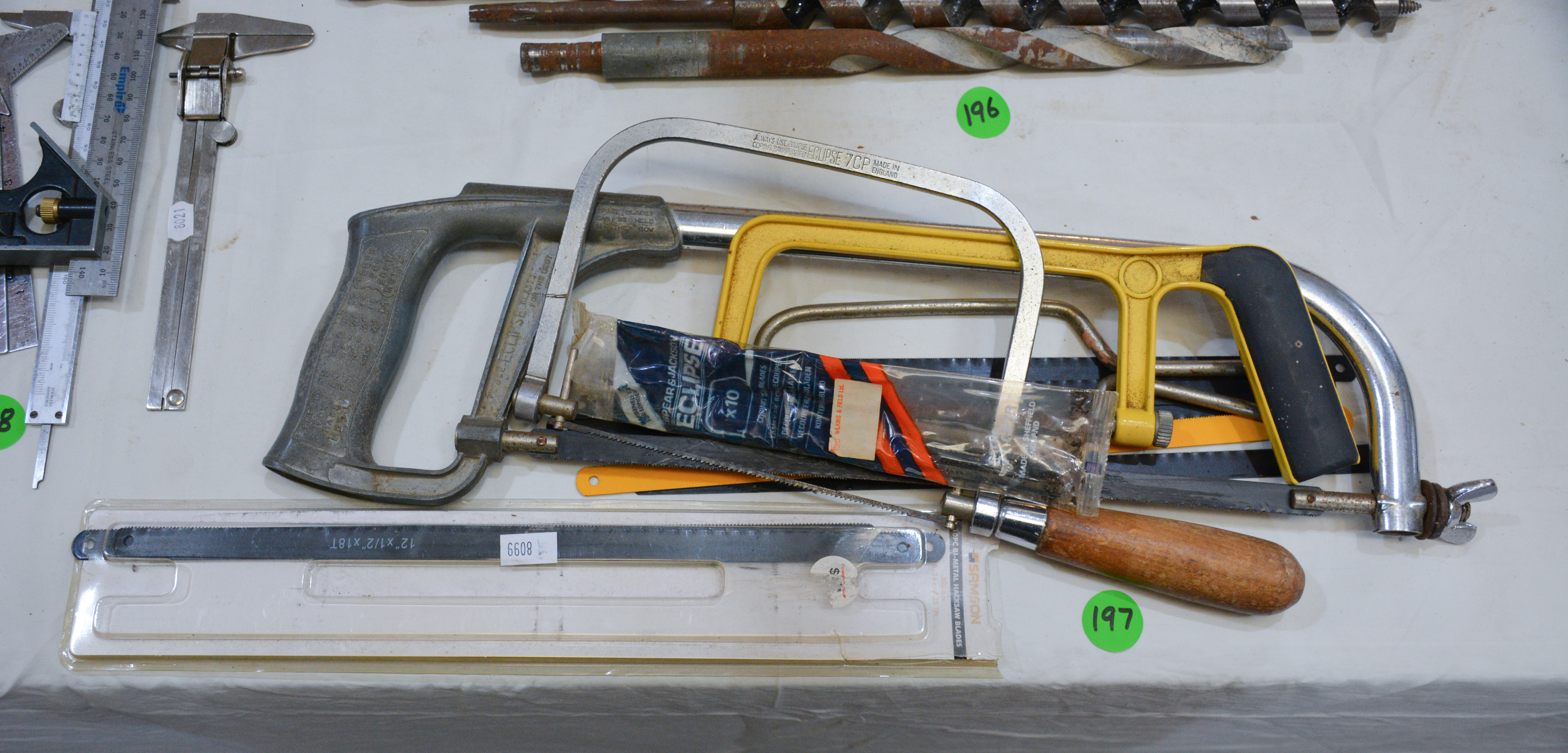 Hacksaws, Blades etc — sold at auction in New Zealand for $10