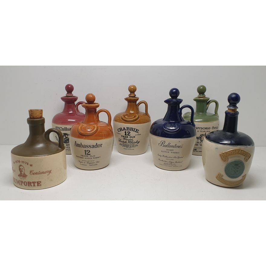 Stoneware Whisky Jugs - Empty (x7)