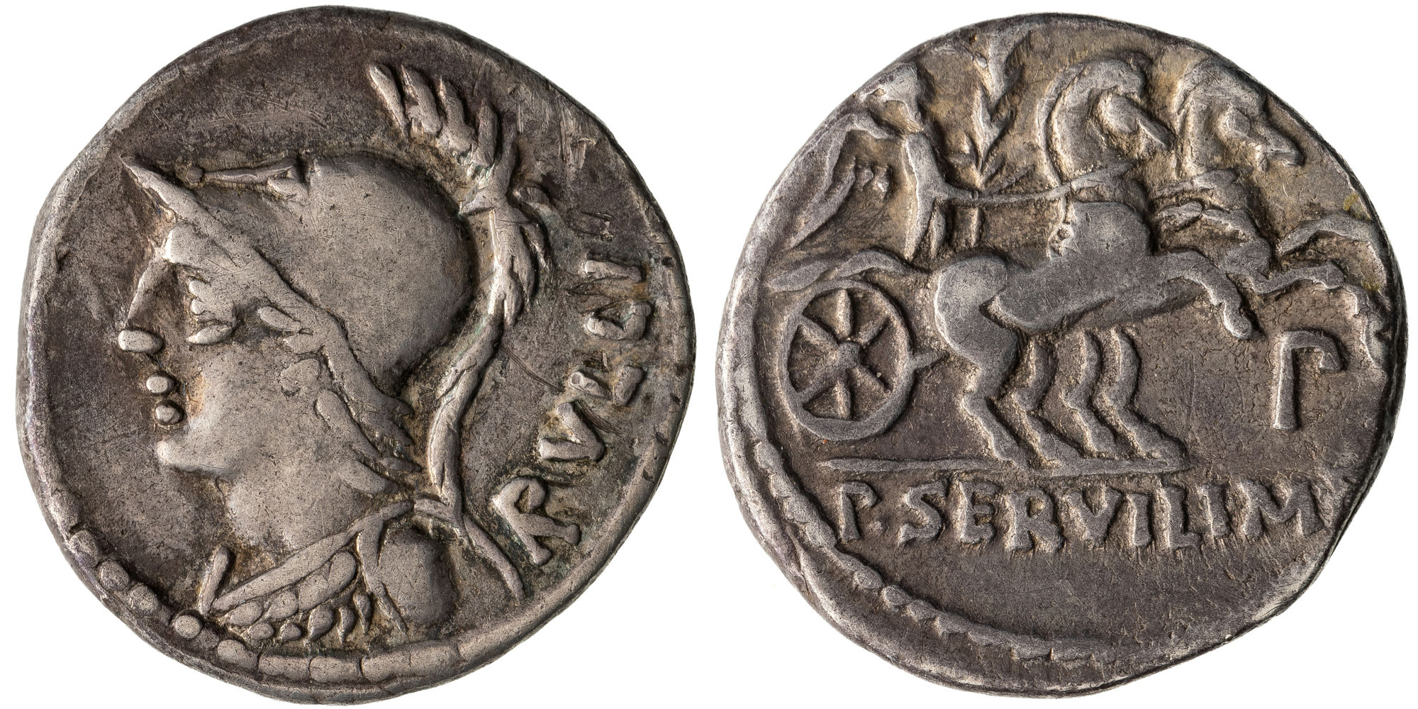 Servilla, Denarius, 100 BC, VF