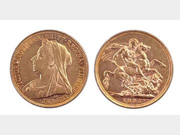 1895 VICTORIA OLD HEAD MELBOURNE MINT GOLD SOVEREIGN