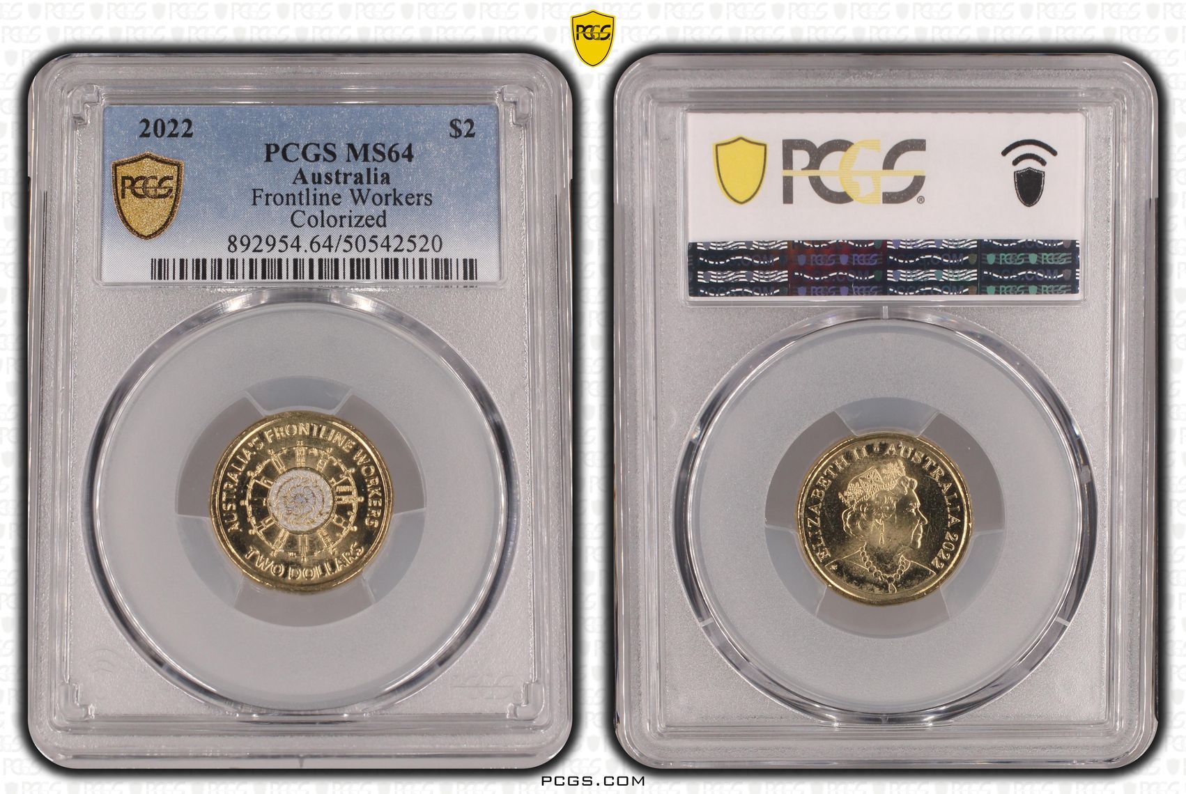 Frontline Workers Colorized, Two Dollar, 2022, PCGS MS64