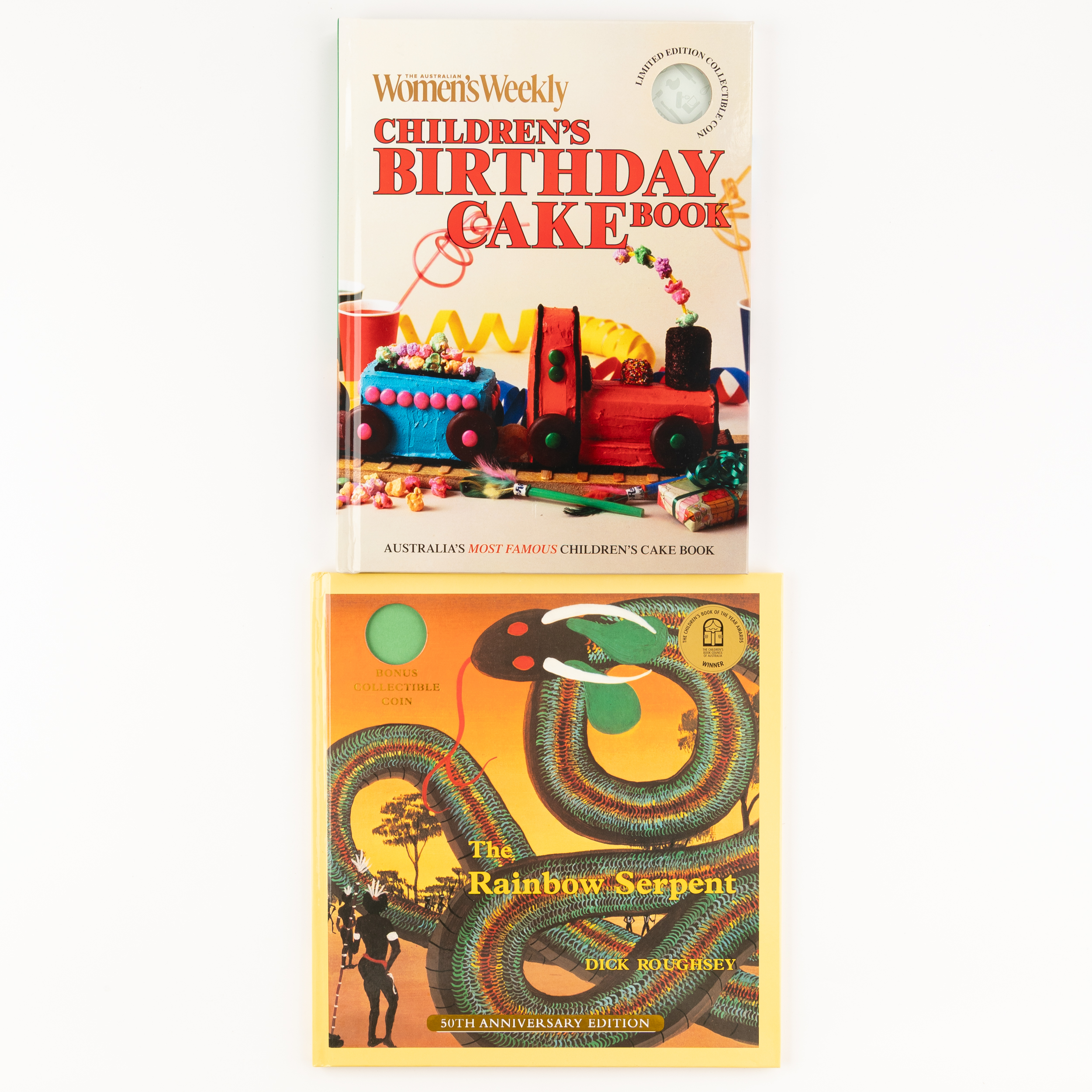The Rainbow Serpent 50th Anniversary Edition Book & The Australian Women's Weekly Children's Birthday Cake Book, 2025