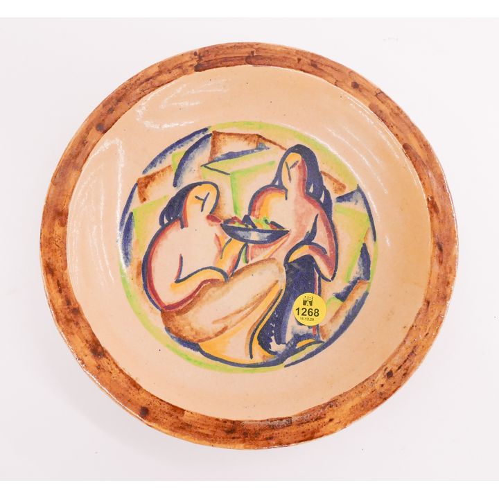 Huntsman French Art Deco Pottery Tray- 9''