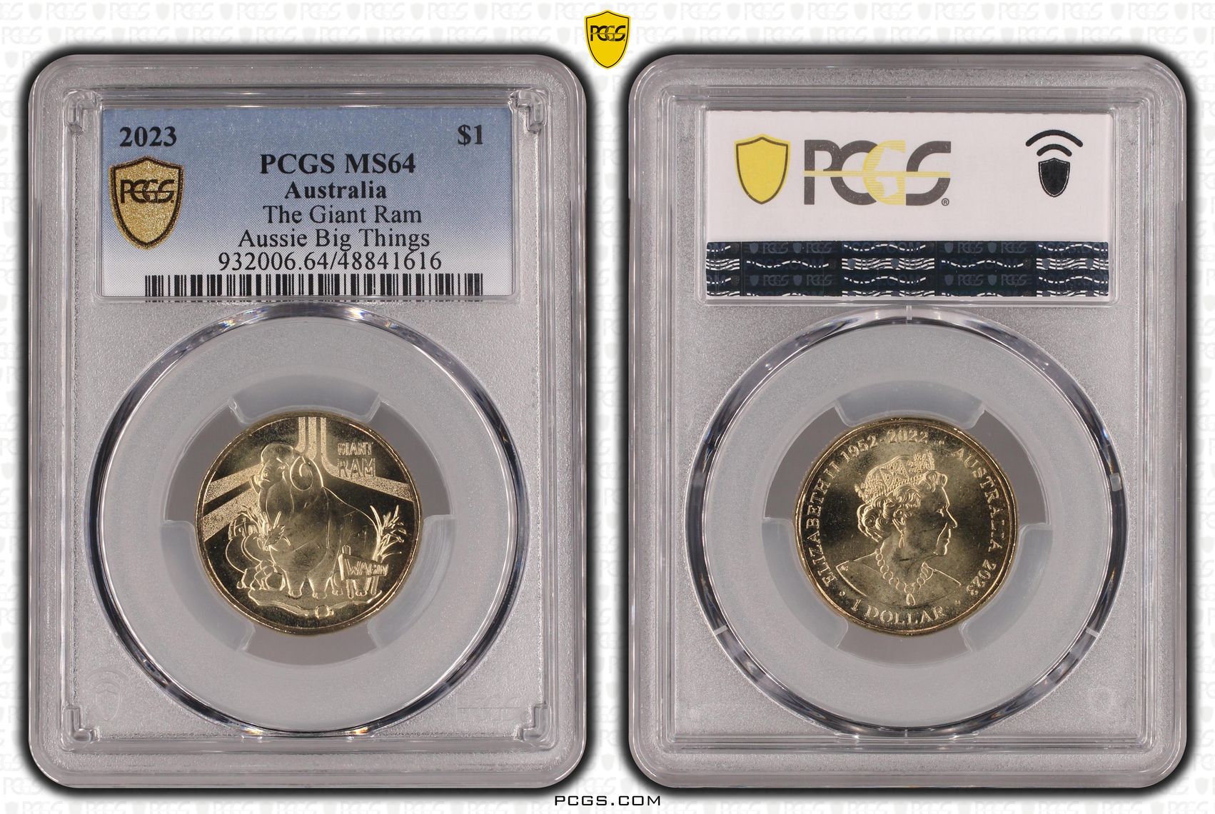 Elizabeth II, The Giant Ram Aussie Big Things , One Dollar, 2023, PCGS MS64