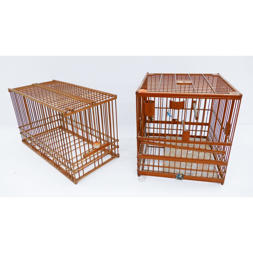 2pc Old Chinese Birdcages- largest 14''