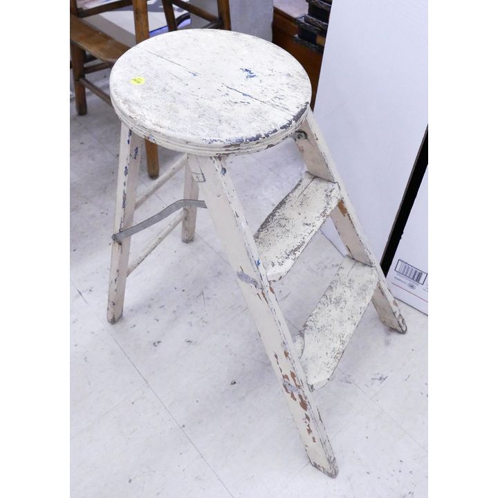 Vintage Painted Step Stool- 23''