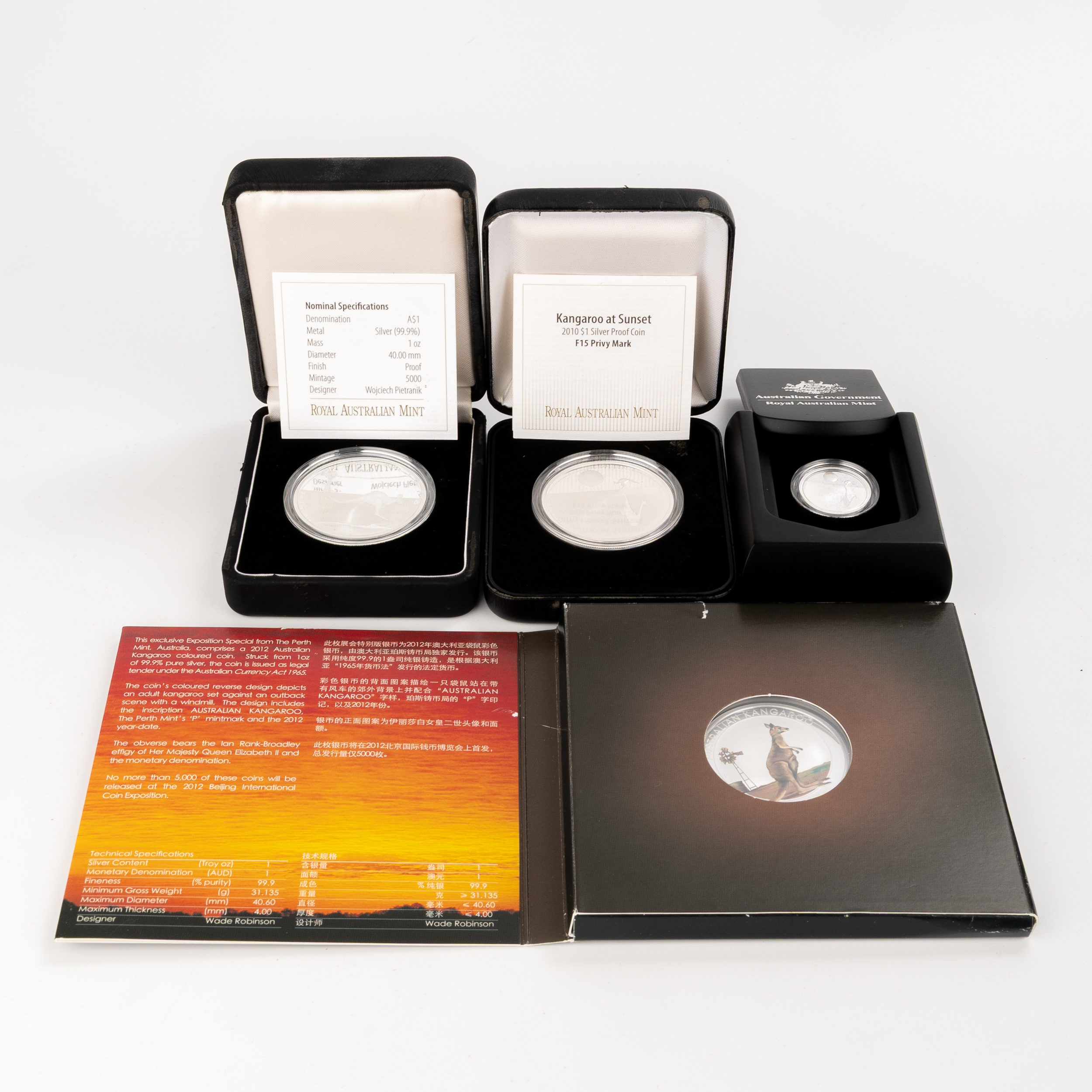Elizabeth II, RAM - Kangaroo at Sunset / in Outback, One Dollar, 2010 - 2014, FDC