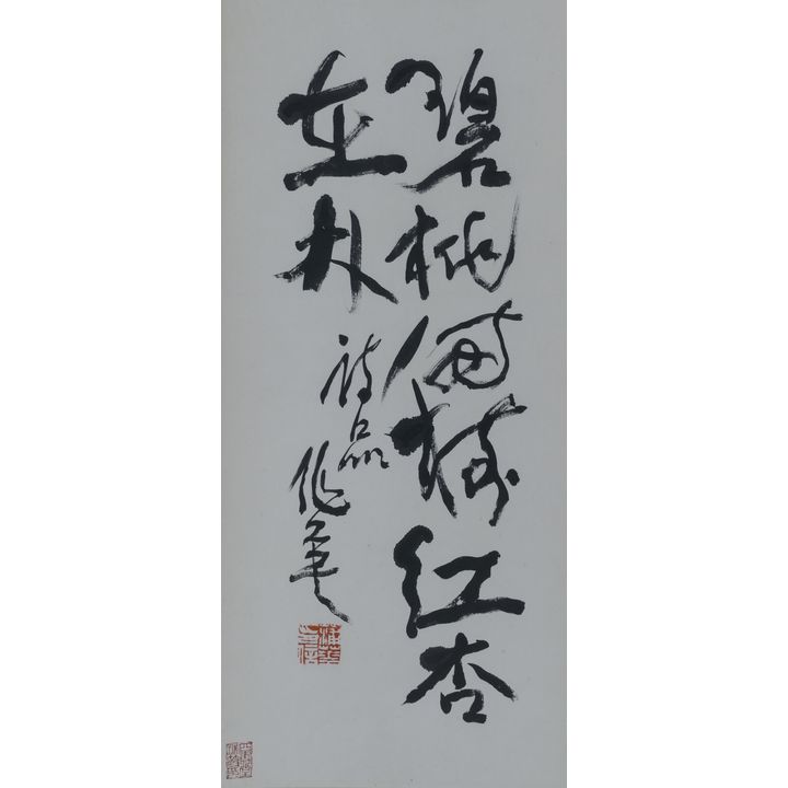 Pu Hua Chinese Calligraphy Scroll Painting