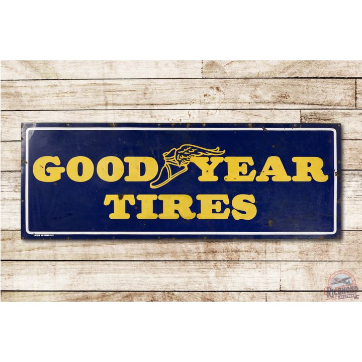 Goodyear Tires w/ Wingfoot Porcelain Sign