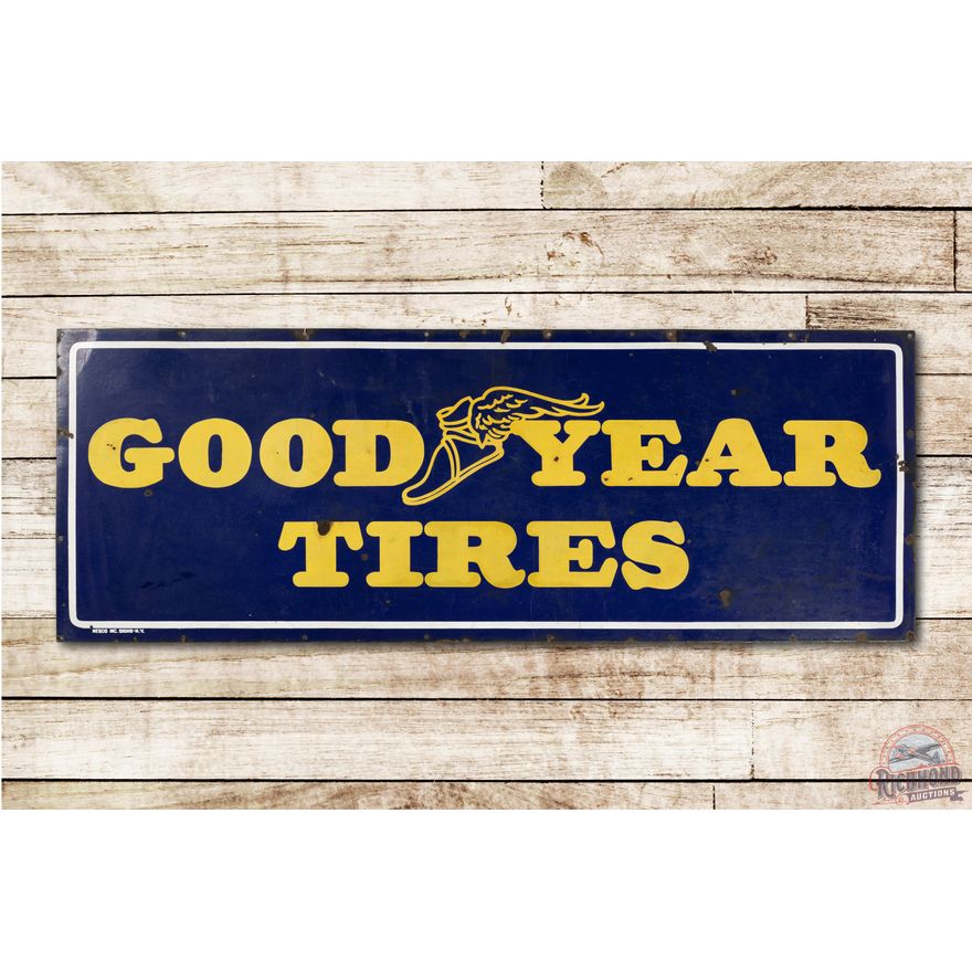 Goodyear Tires w/ Wingfoot Porcelain Sign