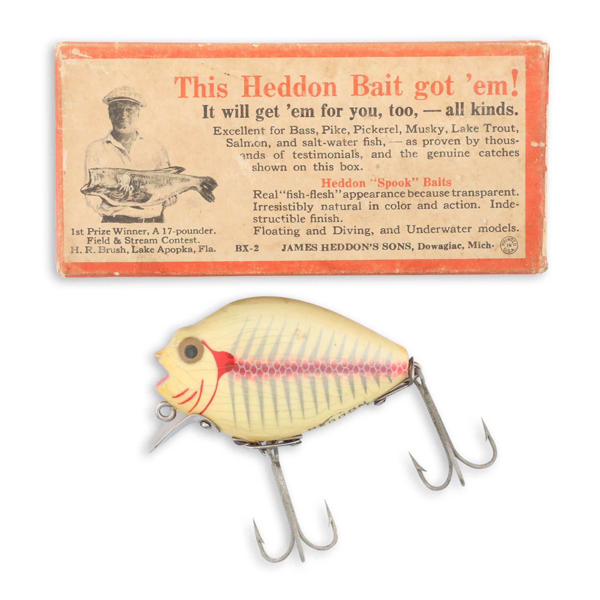 Heddon 150 Dowagiac Fishing Lure in original box.