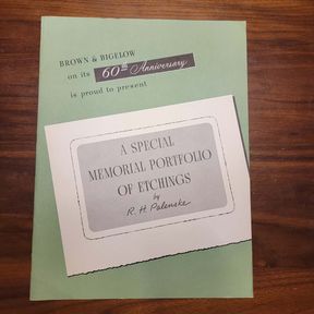 1954 Brown & Bigelow 60th Anniversary Portfolio of Etchings by R.H. Palenske