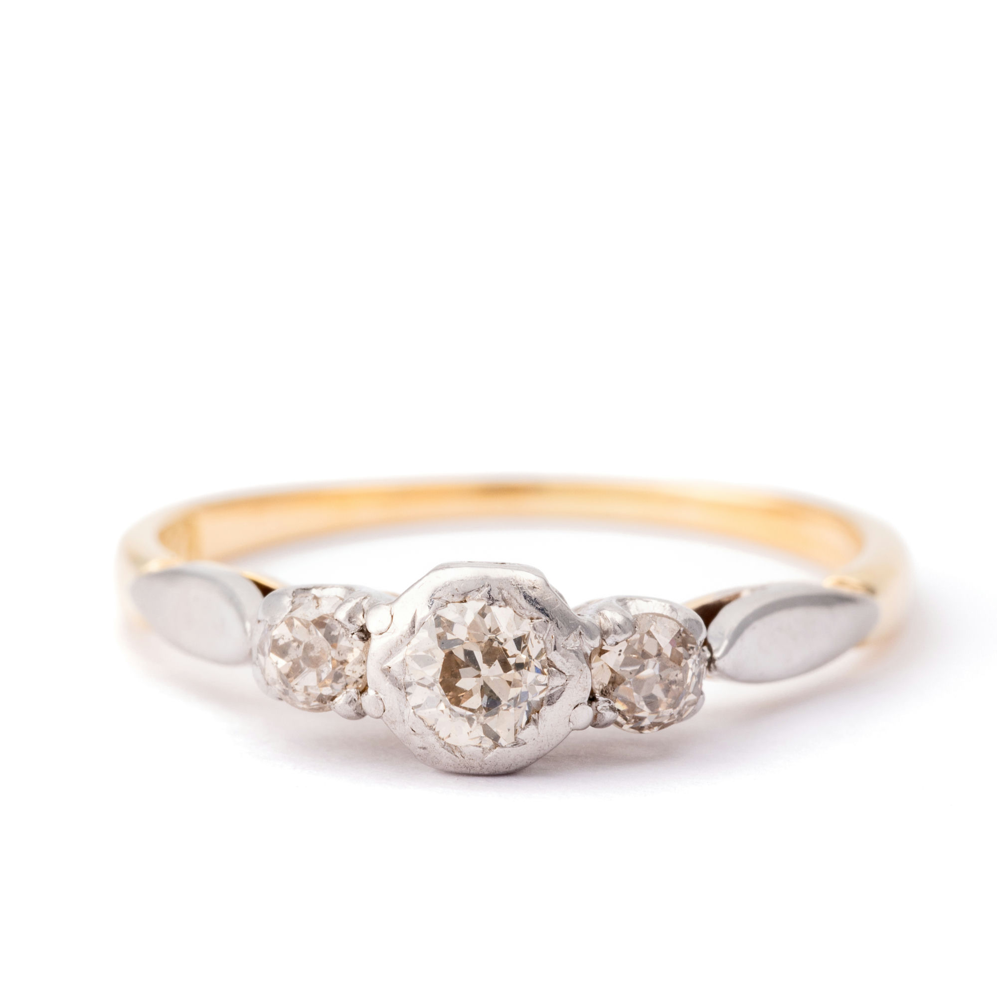 Old Cut Diamond Ring 18ct Gold,