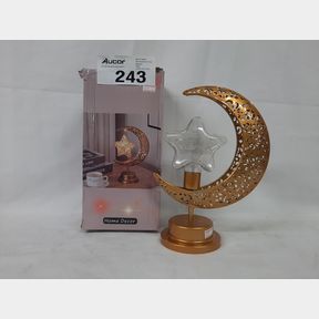 SEMI-CIRCULAR STAR BATTERY OPERATED MOON SHAPED LED DESK LAMP WARM WHITE -