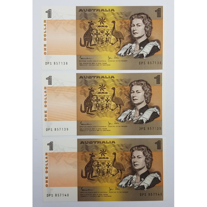 LAST $1 PREFIX - Consec. J/S $1 Notes