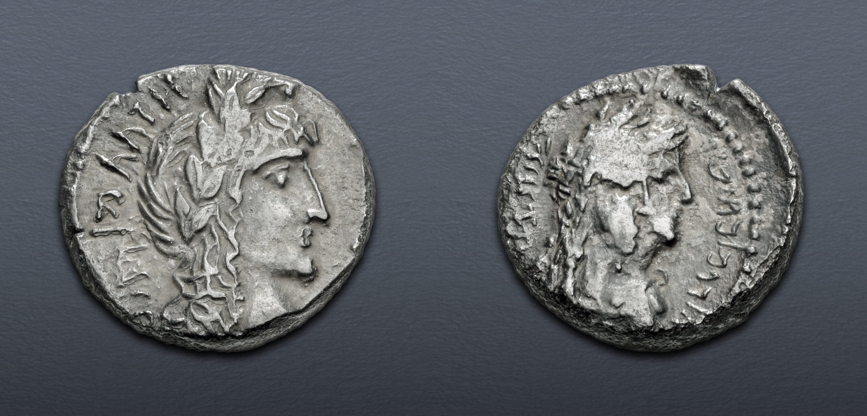 NABATAEA. Aretas IV, with Huldu. Circa 9/8 BC-AD 40. AR Sela’ – “Drachm ...