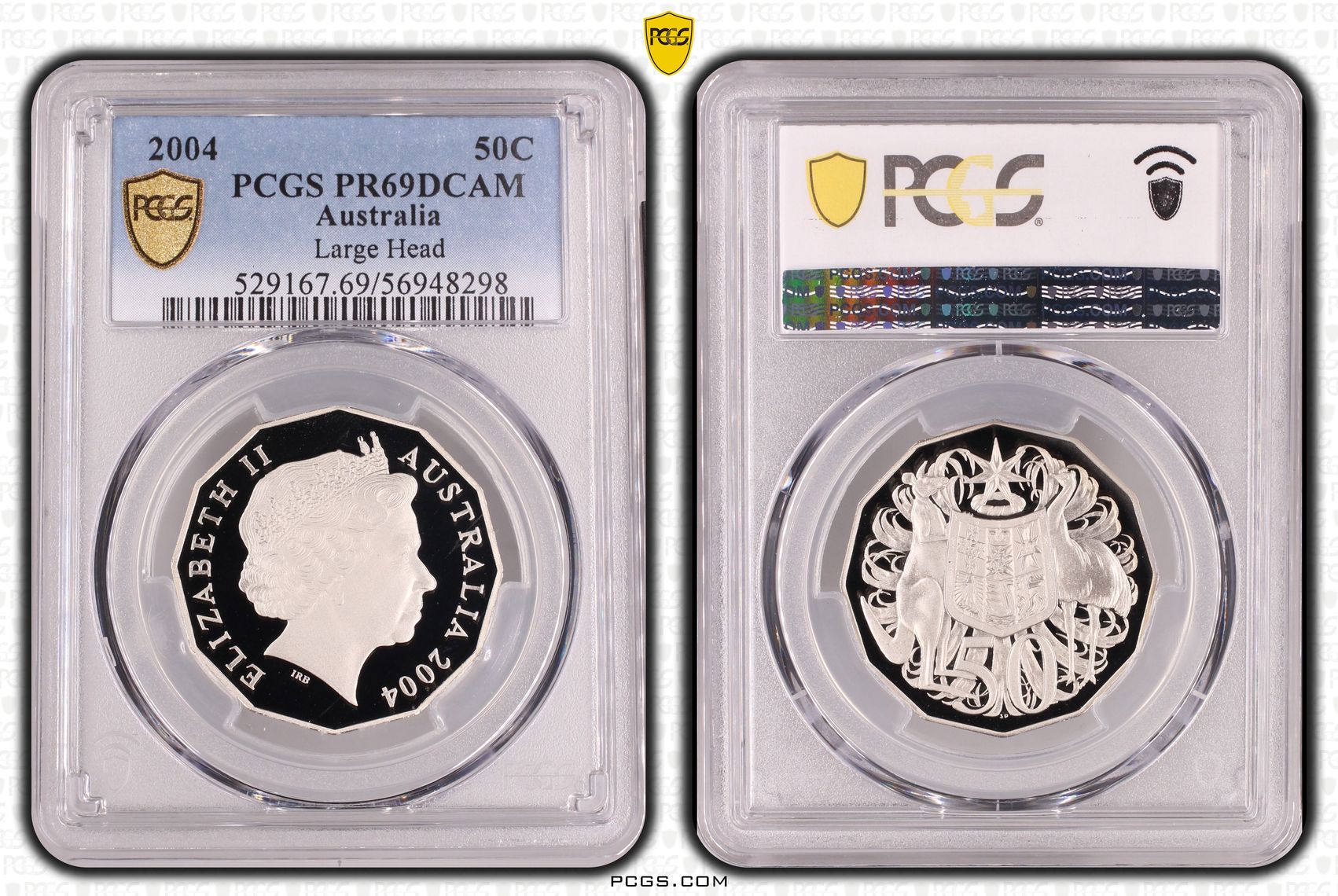 Large Head, Fifty Cent, 2004, PCGS PR69DCAM