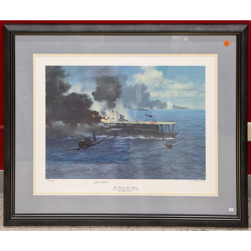 R.G. Smith ''The Famous Four Minutes'' S/N War Print Framed 28''x33''