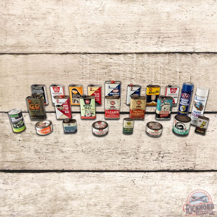 Group of 22 Whiz Automotive Themed Cans