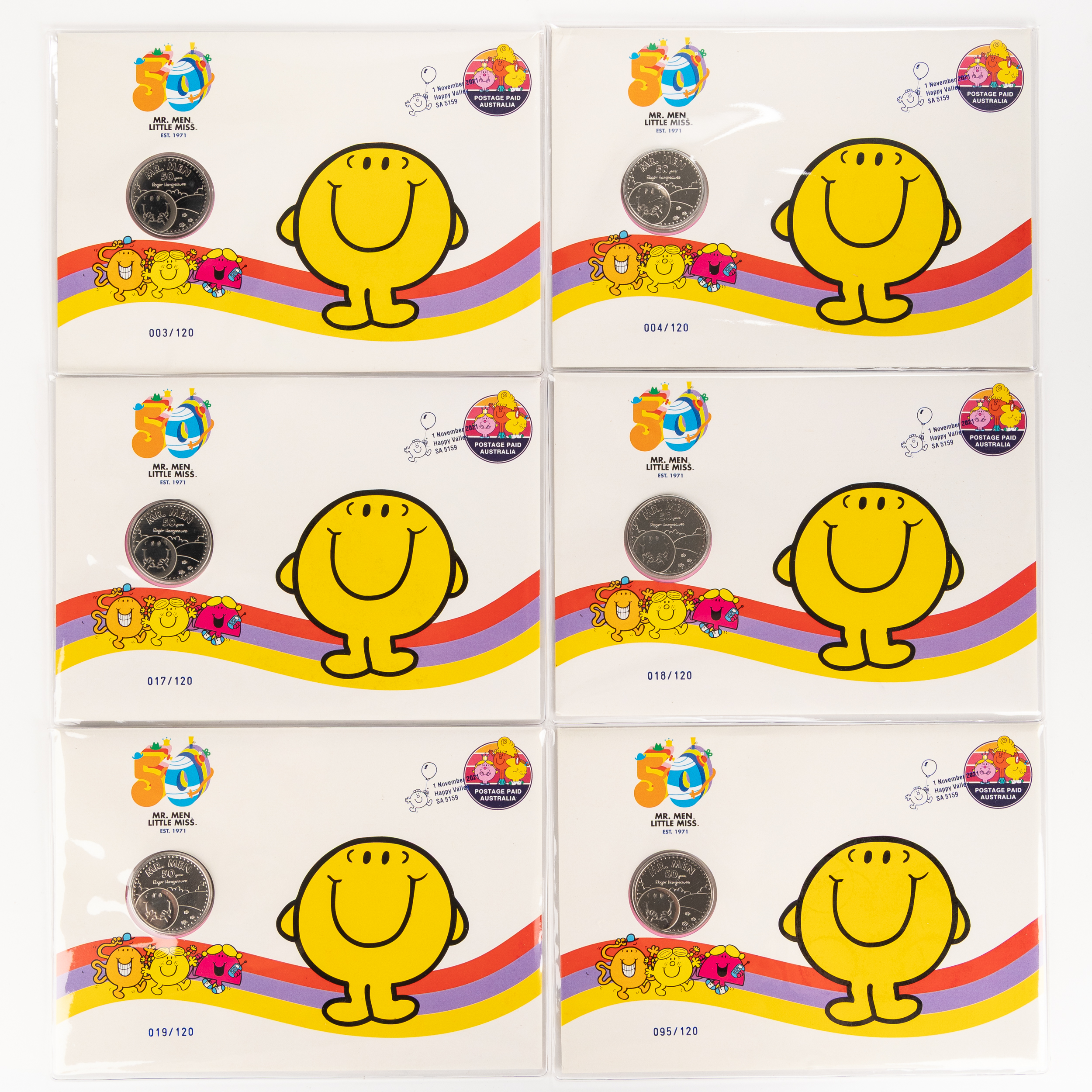 Elizabeth II, Mr. Men Little Miss 50 Years, Five Pounds, 2021, UNC