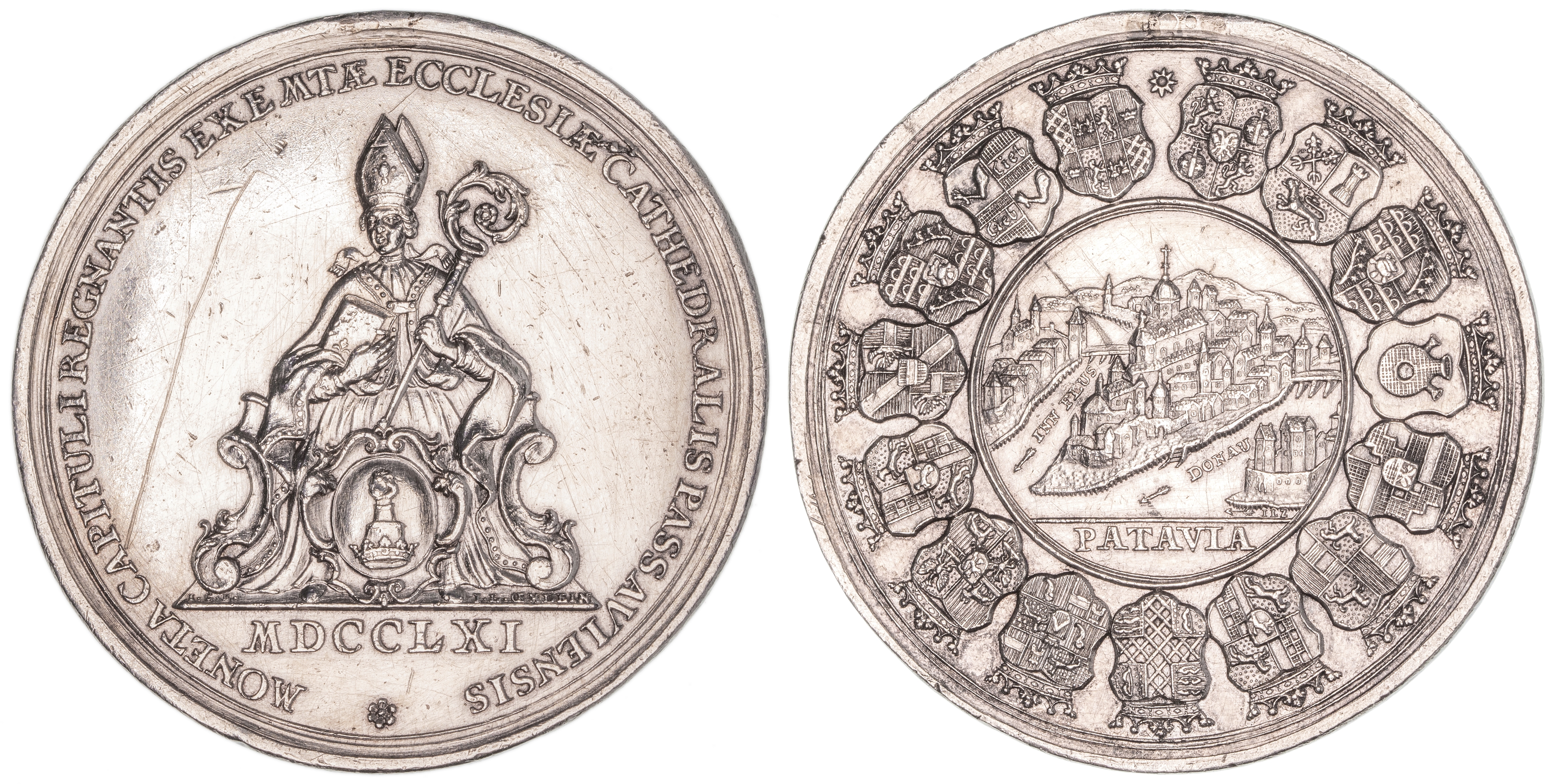 German States, Bavaria, Consecration Medal, 1761, gVF