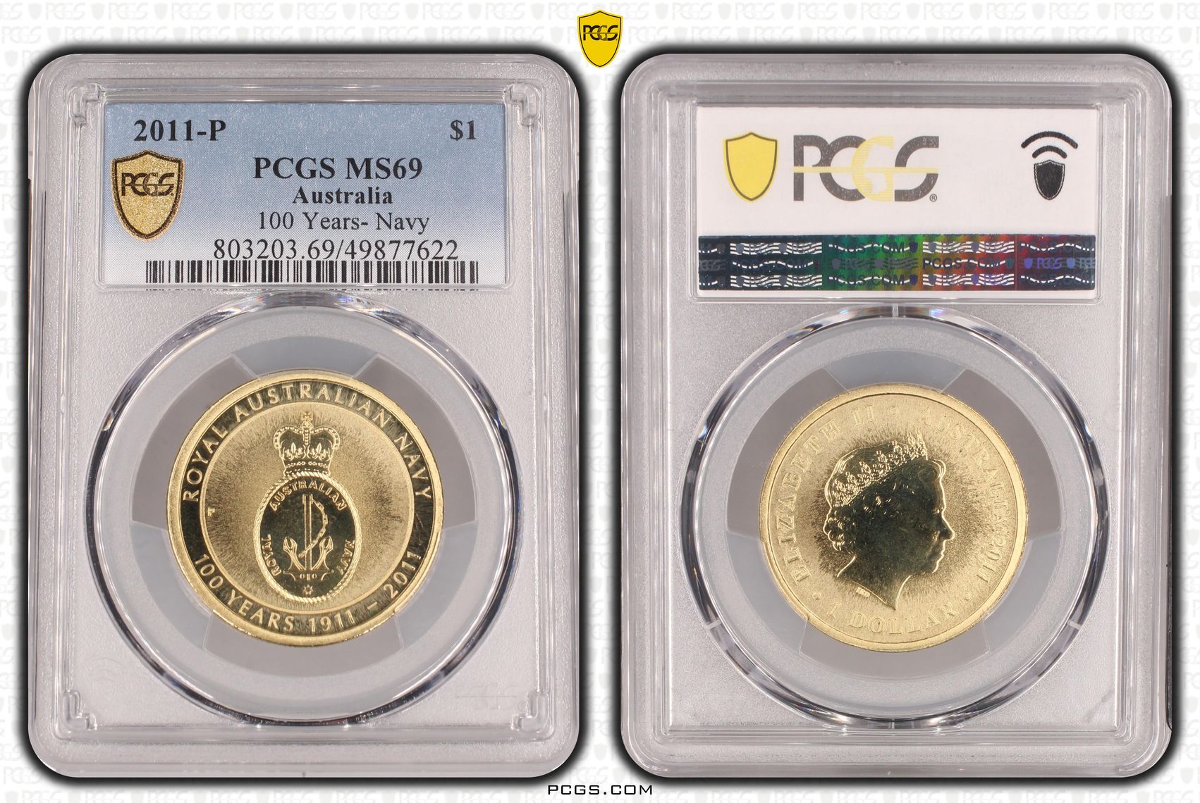 100 Years- Navy POP 3/0, One Dollar, 2011-P, PCGS MS69