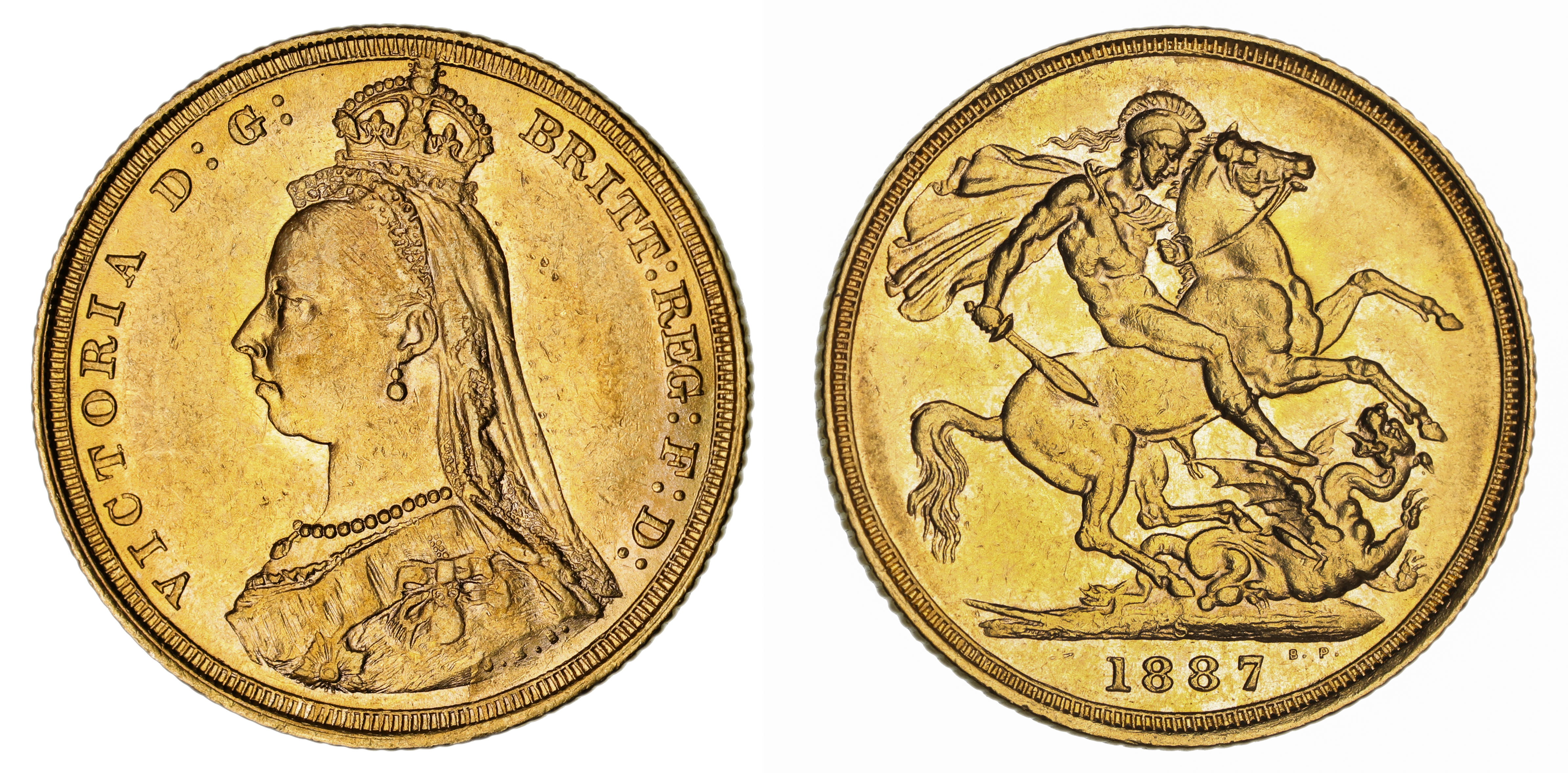 Victoria, St. George Reverse - Sydney Mint - Jubilee, Sovereign, 1887, EF