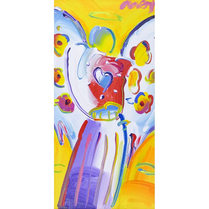 Peter Max ''Angel with Heart'' 2008 Acrylic