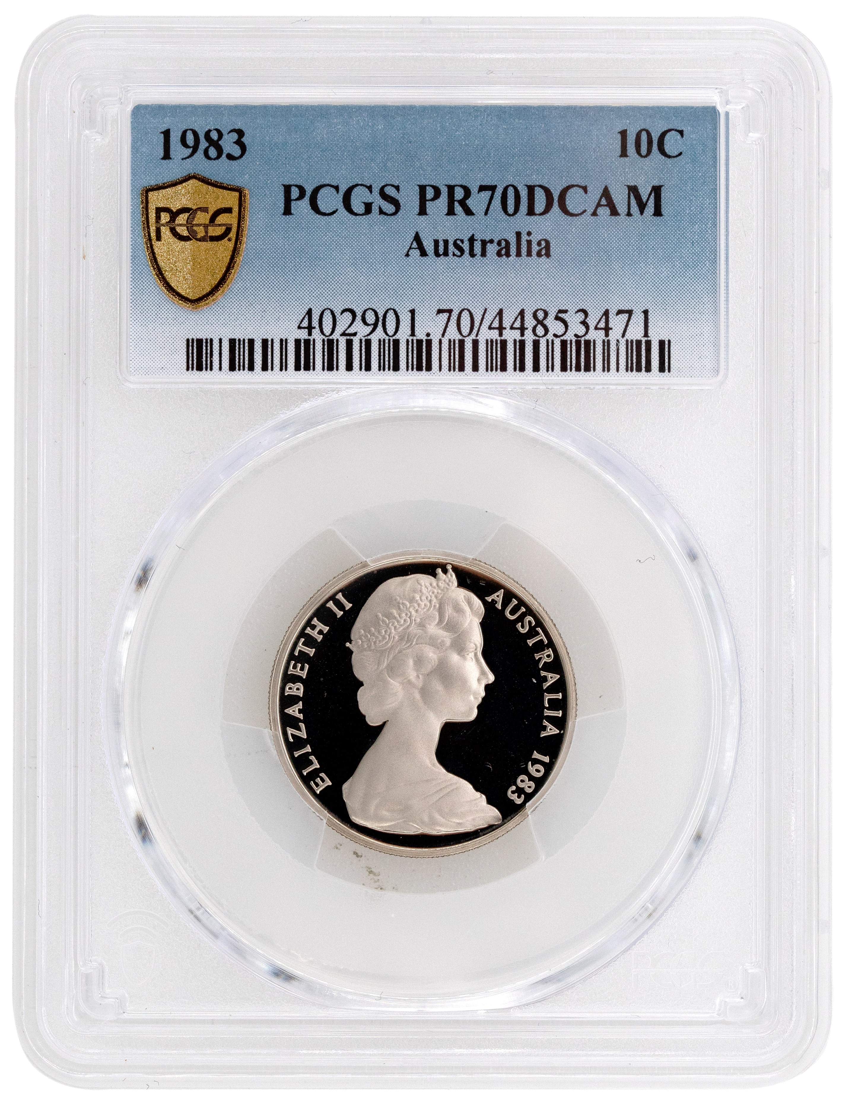 434 · 1983 Australia Ten Cent, 10c PCGS - PR70DCAM POP 18/0 -471