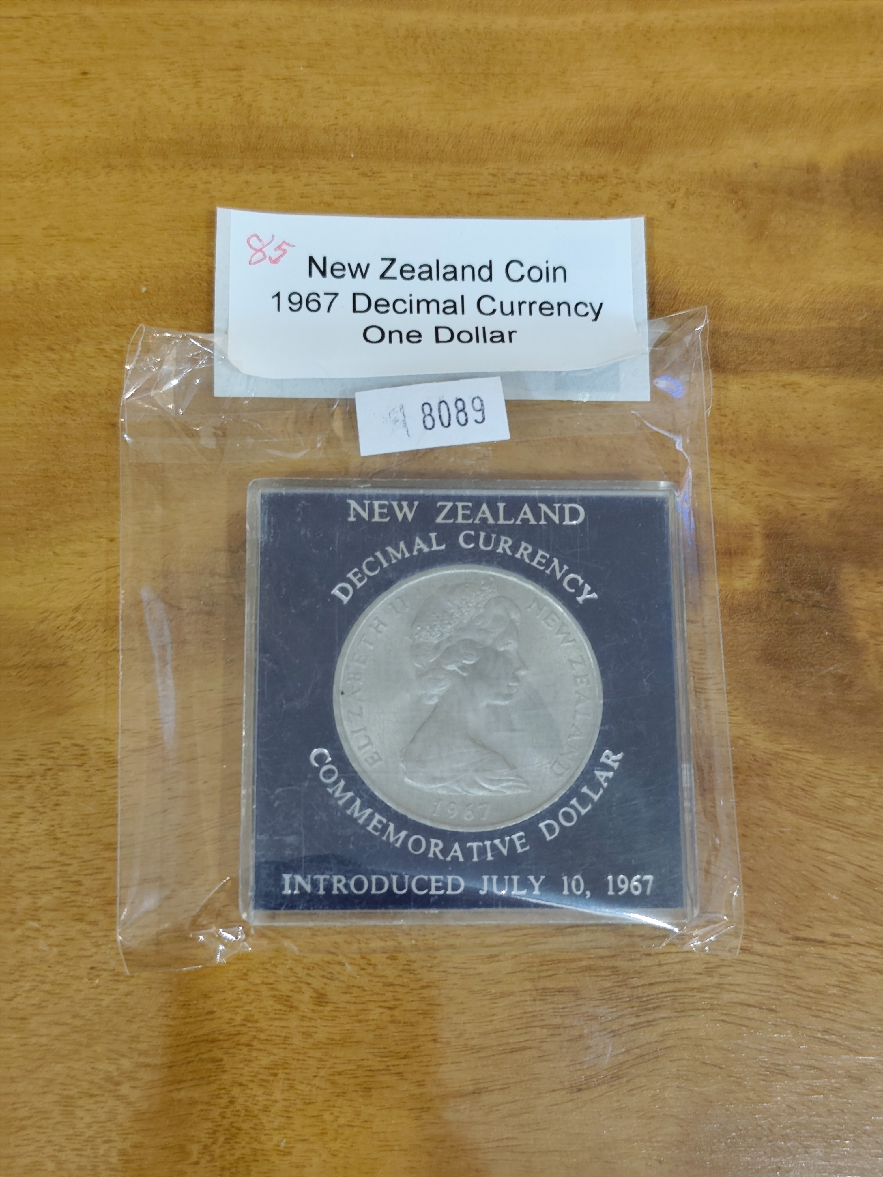NZ Coin 1967 Decimal Currency One Dollar — NZ auction result