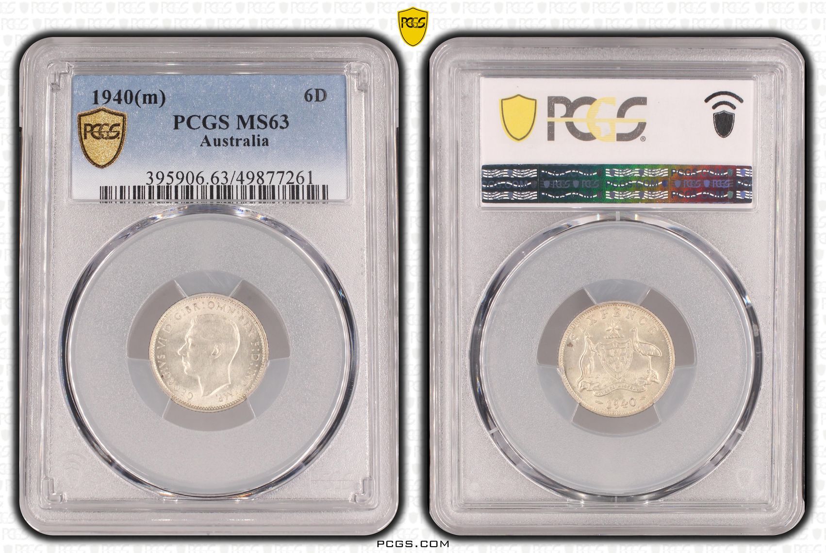 George VI, , Sixpence, 1940(m), PCGS MS63