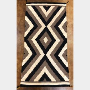 Vintage Eye Dazzler Pattern Navajo Textile