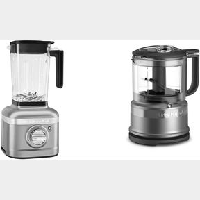 KITCHENAID K400 BLENDER KSB4027CU (CONTOUR SILVER) + KITCHENAID KFC3516CU 3.5 CUP FOOD CHOPPER