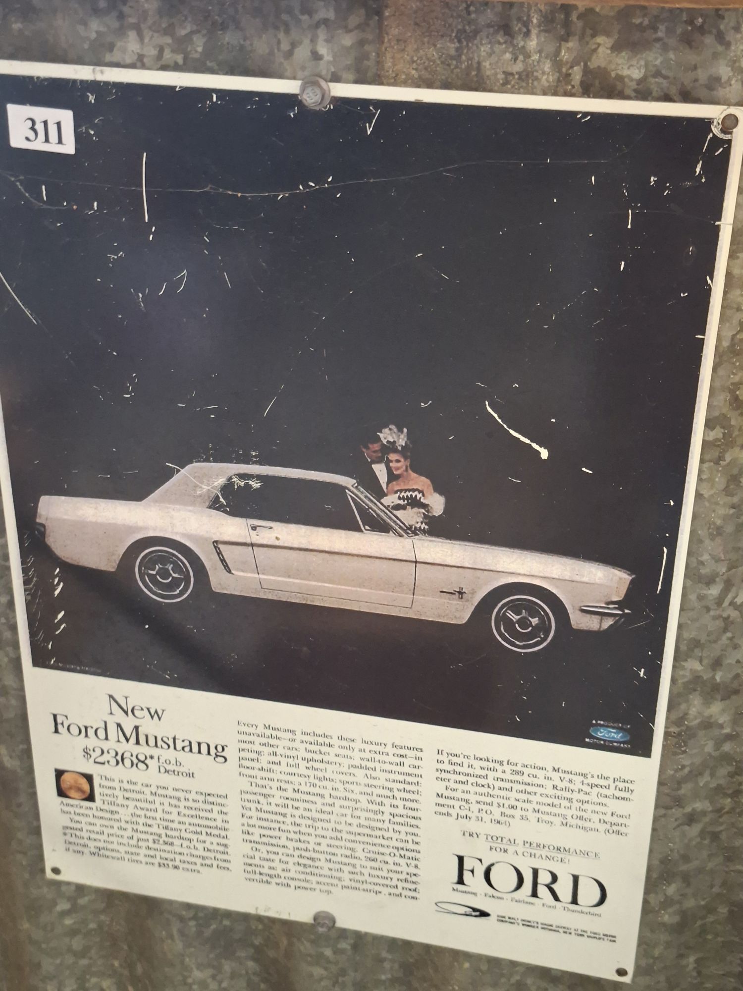 Novelty Ford Mustang Advertisement