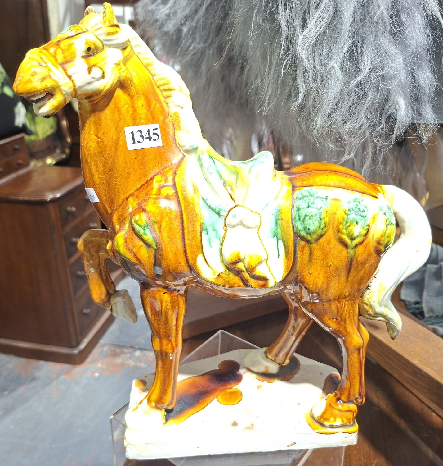 Tang Style Glazed Pottery Horse