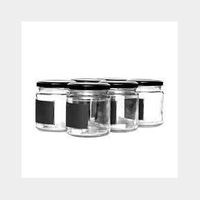 Consol - 291ml Jam jar with black notes - 4pk | PK 51672/7999 B5 (S6)