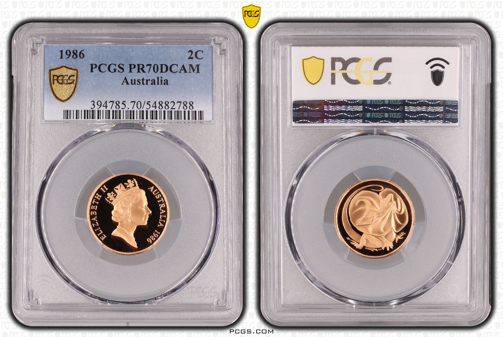 Two Cent, 1986, Pcgs Pr70dcam