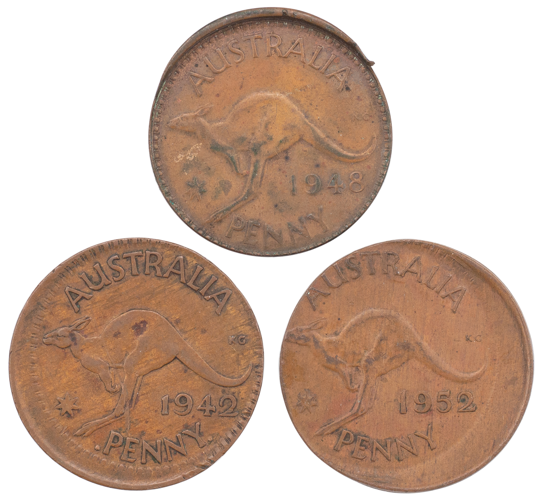 George VI, Penny, 1942-I, VF