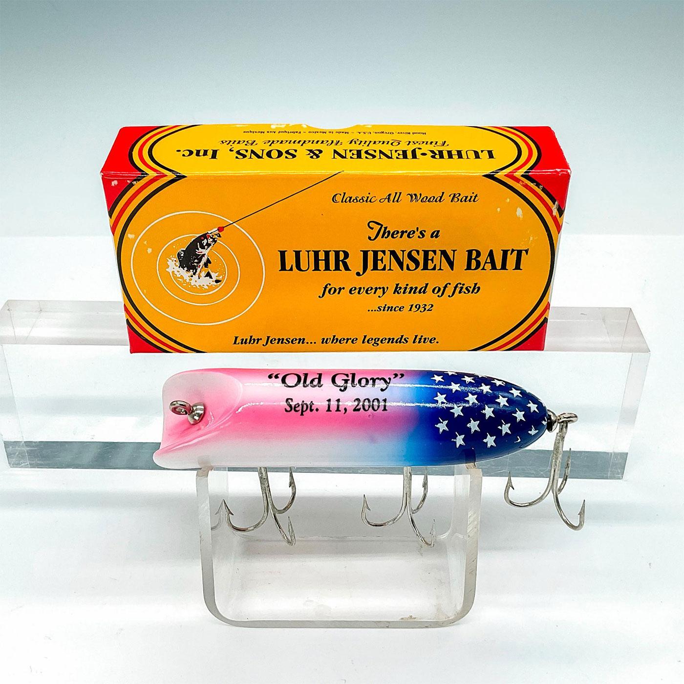 Vintage Luhr-Jensen Special Edition Bass Oreno Wood Fishing Lure With Box--NIB~!