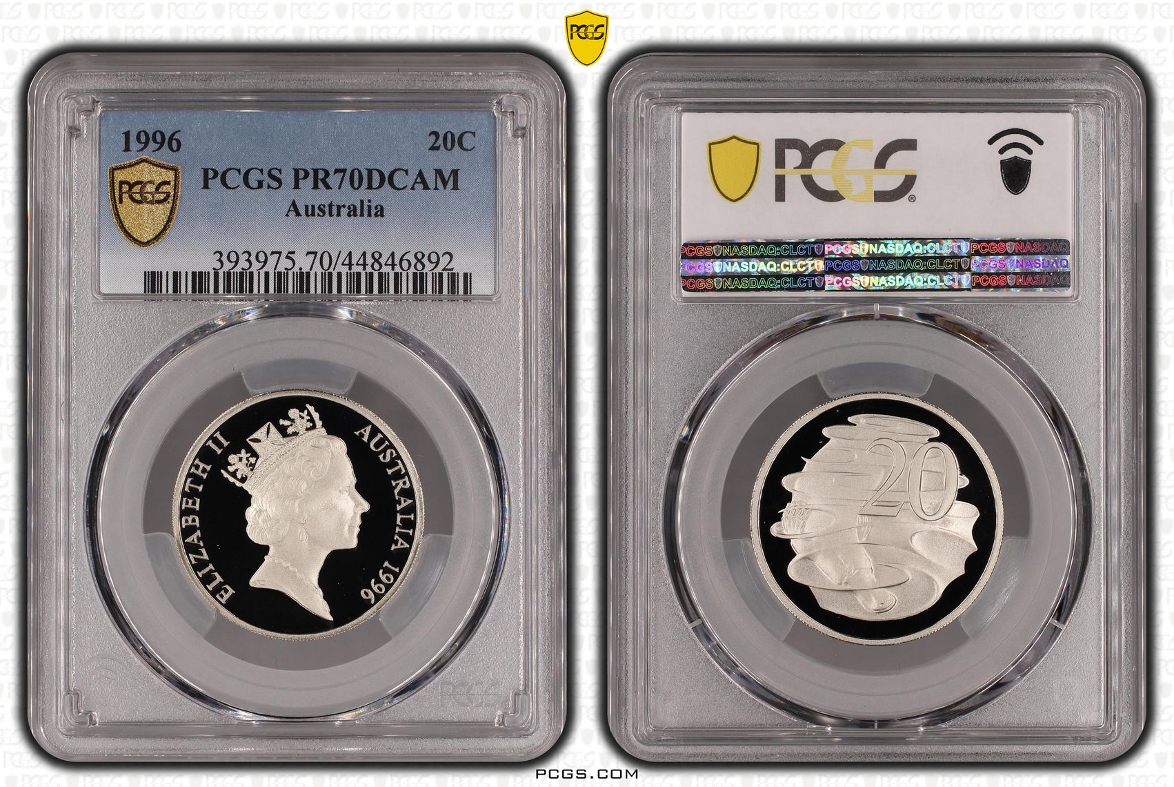 1996 Australia Twenty Cent, 20c PCGS - PR70DCAM POP 8/0 -892
