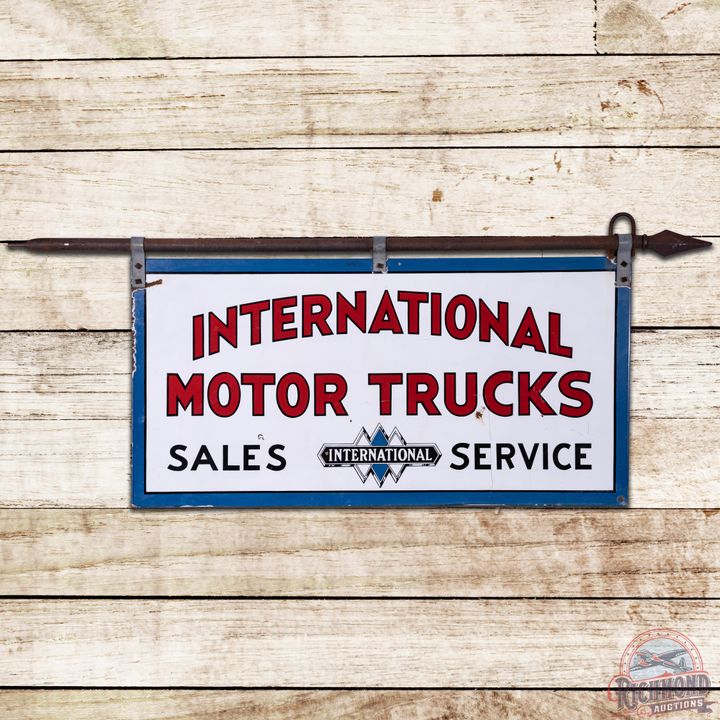 International Motor Trucks Sales & Service DSP Sign & Hanger - 8.5 & 8.25