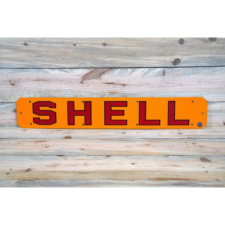 Shell Single Sided Porcelain Valance Sign TAC 9
