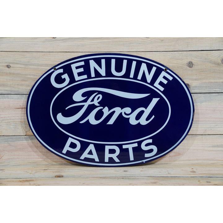 Genuine Ford Parts Double Sided Porcelain Oval Sign TAC 9.5 & 9