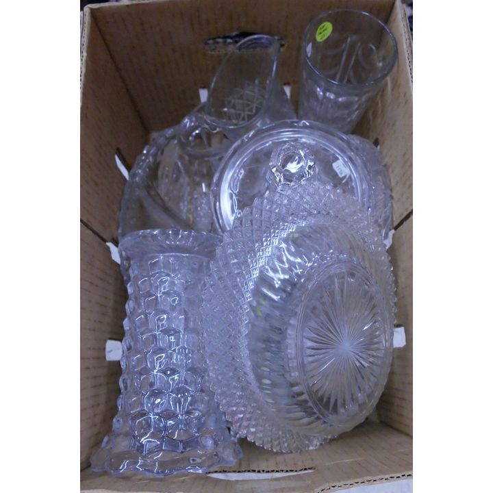 Box Fostoria American Pressed Glass Etc