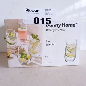 BPA FREE HARD ROCKS GLASS DRINK CUP FOR WINE WATER JUICE - 410ML - PACK OF 5 -