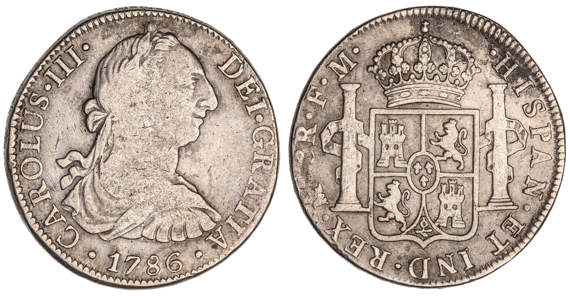 Mexico, Charles III, Eight Reales, 1786-FM, gFine