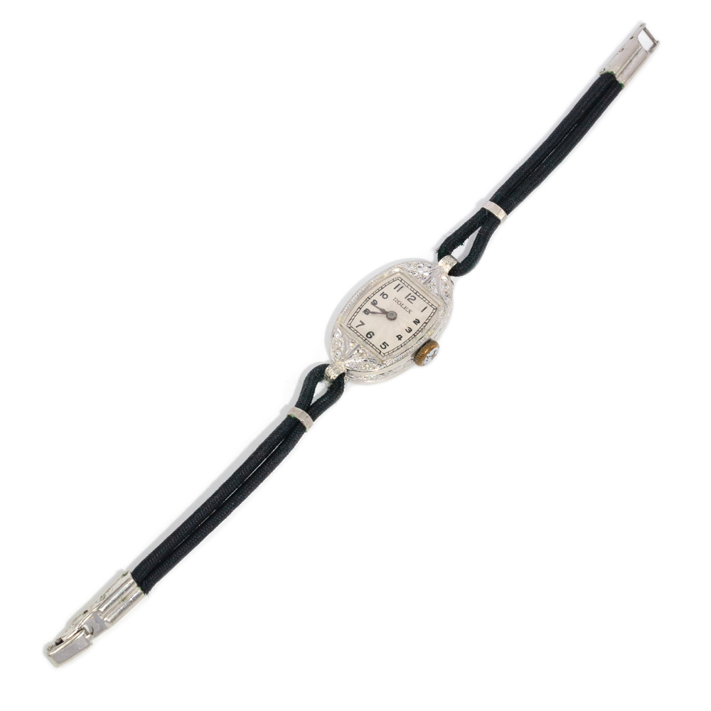 172 · Rolex Ladies Art Deco Ladies Watch 18k White Gold, 1930s