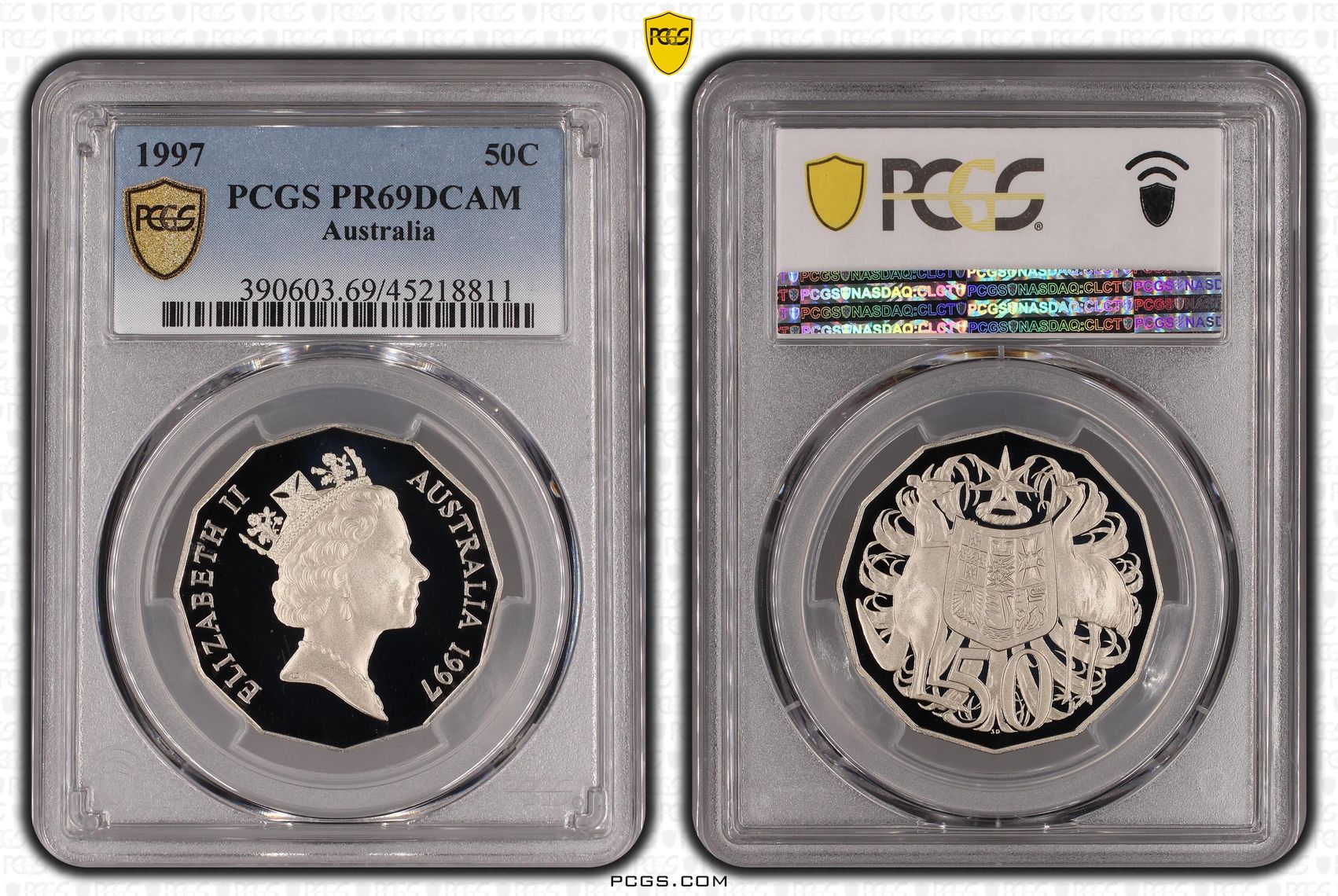Fifty Cent, 1997, PCGS PR69DCAM